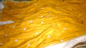 Beautiful Yellow Anarkali FrockWith Plazzo Dupatta