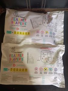 R for Rabbit Feather Diapers - Pack of 6