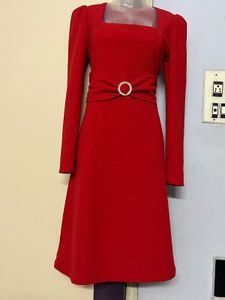 Pintrest glitter Vintage Red Midi Dress