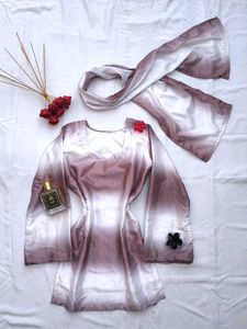 Doubleshade Corset Kurti With Scarf🫶🏻