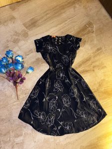 Floral Print Blue Dress.SIZE-28-34
