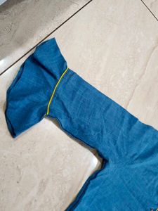 Blue Embroidered Kurta