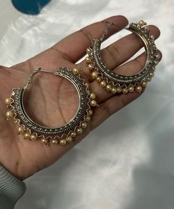 Brand new Hoop Earrings with Pearl Detail