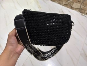 Black Rhinestone Handbag
