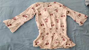 Floral Top &amp; Jeans Set