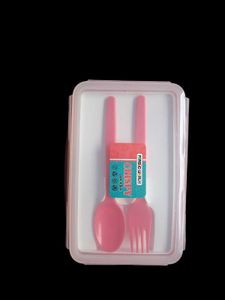 Pink Lunch Box with Utensils