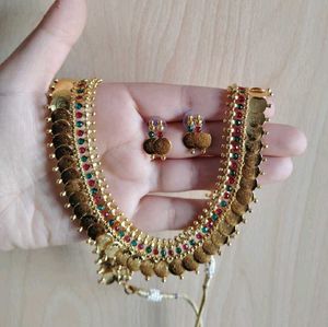 Gold Coin Necklace &amp; Earring Set❤️