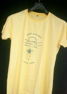 Yellow &#34;Keep Our Sea Plastic Free&#34; T-Shirt