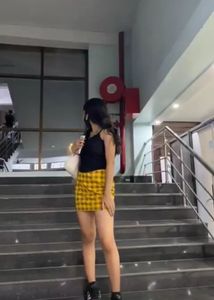 Yellow Plaid Mini Skirt
