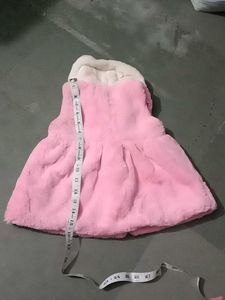 Cute Pink Faux Fur Dress