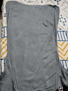 Women Solid Grey Rayon Kurta