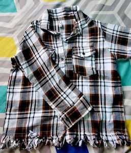 Brown Plaid Flannel Shirt