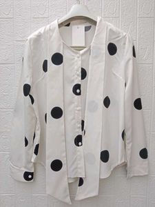 New with tag Pinterest Chic Polka Dot Bow Blouse