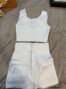 White Poplin Co-ord