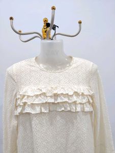 Elegant Ruffled Lace Top