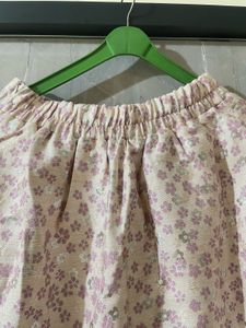 Pastel Floral Pleated Jacquard Skirt