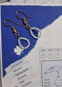 Pearl Hoop Earring 🤍💧