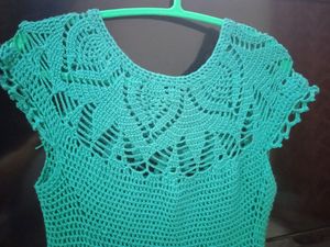 Handmade crochet frock dress