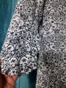 Korean Ethenic Print Tunic Top