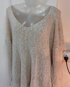 Oversized Mesh Sheer Knitted Top