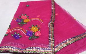 Pink Embroidered Saree Sale