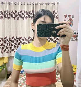 Cute Multi-colored Women&#39;s Top