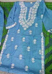 Blue Embroidered Kurta Set