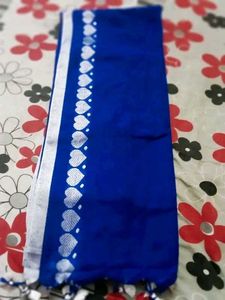 Elegant Blue Saree with Embroidery