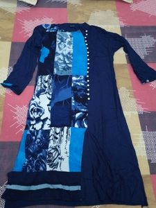 Stylish Blue Floral Kurta