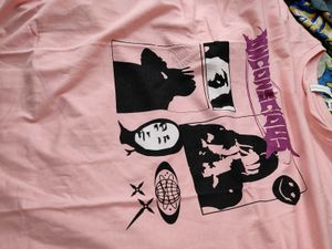 Newme Pink Oversized Tshirt