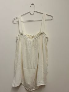 H&M White Sleeveless Top