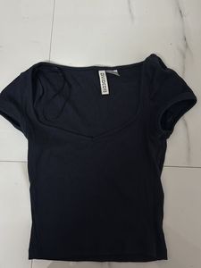 Black Ribbed Top