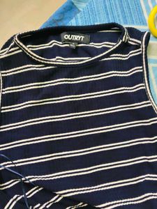 Outryt Striped Tank Dress - Size M