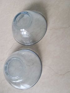 Blue Tinted Glass Bowls