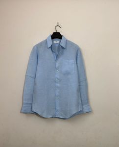 Uniqlo Linen Shirt - Light Blue