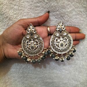 Grey Traditional Earrings