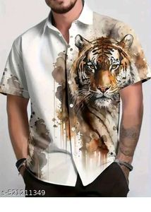 Tiger Print Men's Shirt