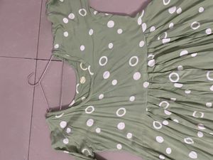Sage Green Polka Dot Dress