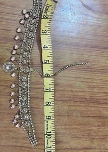 Gold Tone Matha Patti with Delicate Pearl Drops