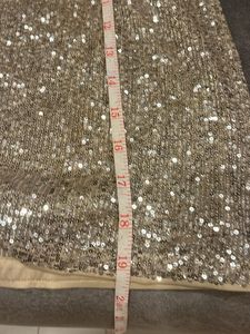 Gold Sequined Mini Dress