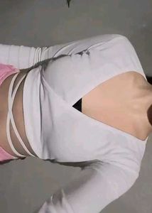 White Long Sleeve Crop Top