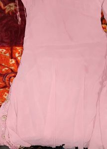 Pink Embroidered Kurta Sharara Set