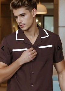 Stylish Brown &amp; White Shirt