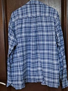 Blue Plaid Button-Down Shirt