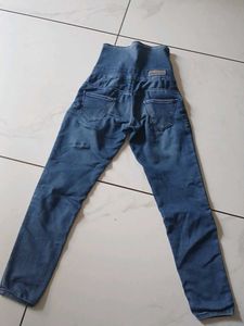 High-Waisted Denim Jeans