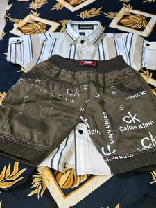 denim cotton shirt &amp; Shorts
