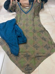 Triangle Shape Dhoti Kurta Set