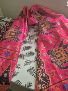 Rani pink printed festive dupatta