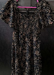 Cute Black Heart Print Dress