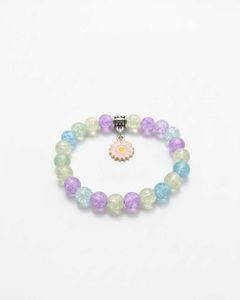 Daisy Charm Beaded Bracelet